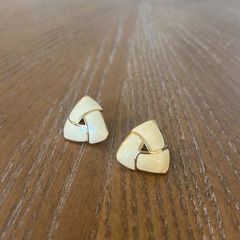 Vintage Monet Clip On Earrings - Picture 2 of 6